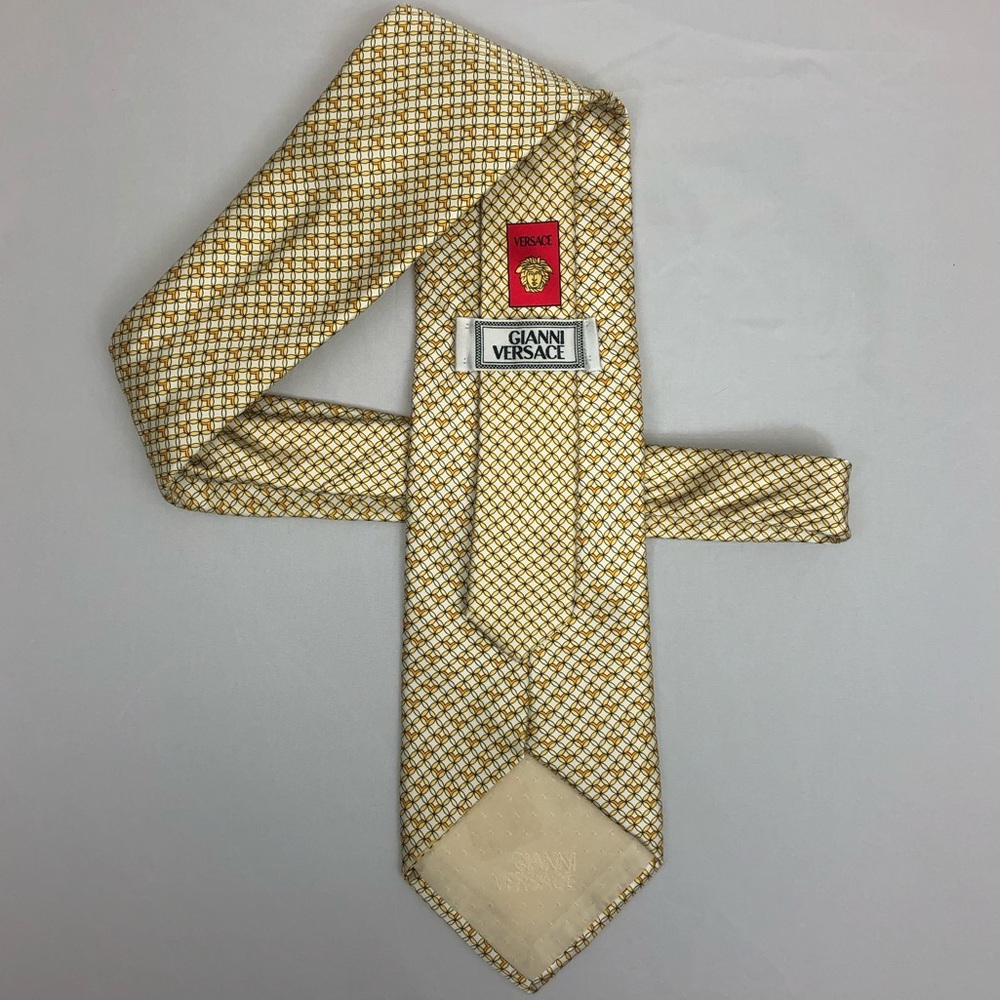RARE Vintage Versace Gold Medusa Tie NWOT